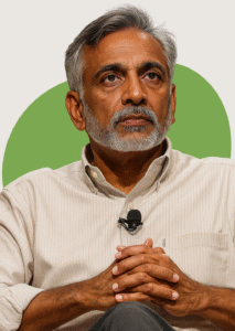 Ai-Driven Creation of a Working Professional Man Wearing off white Shirt, & confident & dominating expression on his face